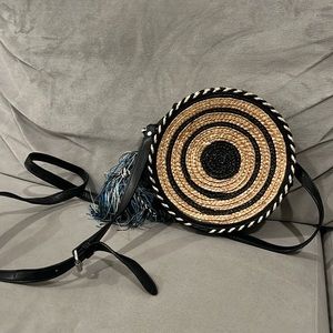 Rebecca Minkoff Straw Circle Crossbody Bag
